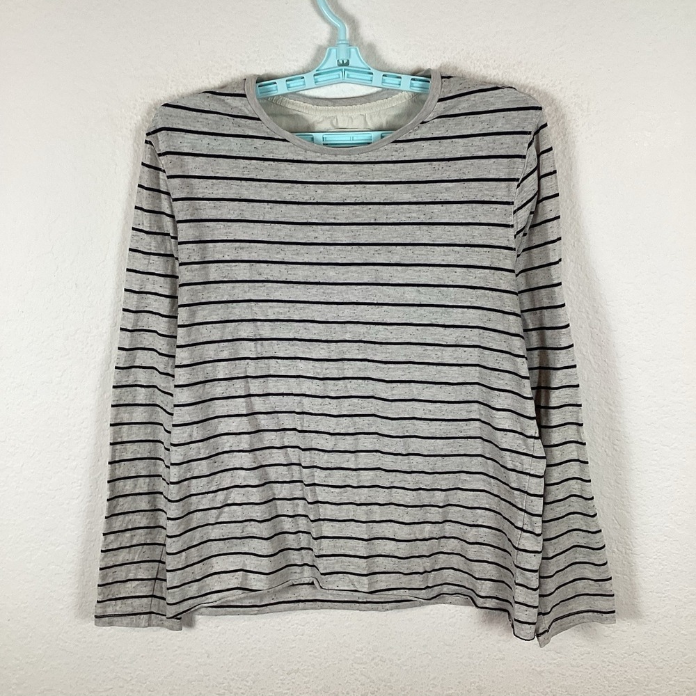 On The Byas Womens Shirt Top Sz M Medium Soft Long Sleeve Striped Excellent